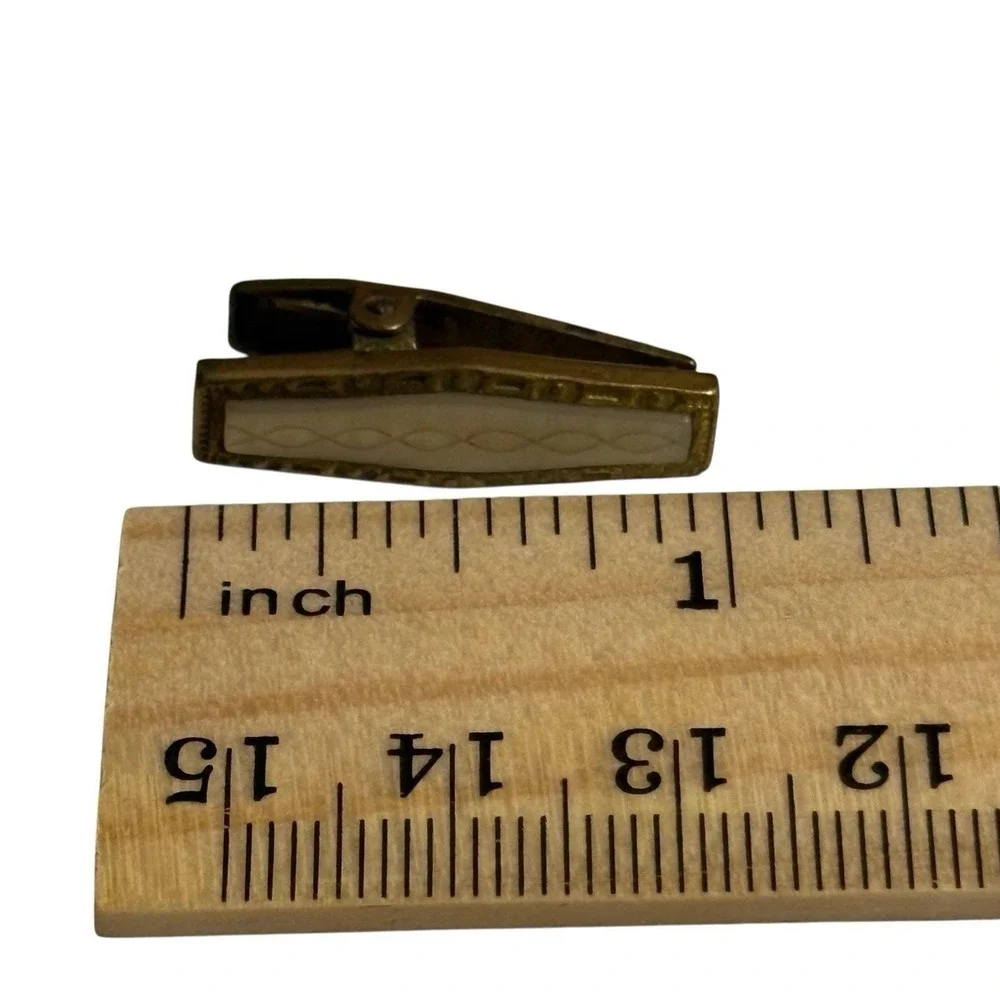 Mother Of Pearl Lingerie Tie Clip Clasp Vintage Victorian Edwardian Art Deco MOP
